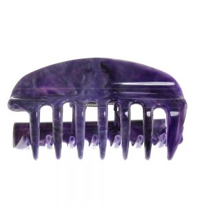 10cm Haarkralle groß mit geschlossenen seiten in lila 
